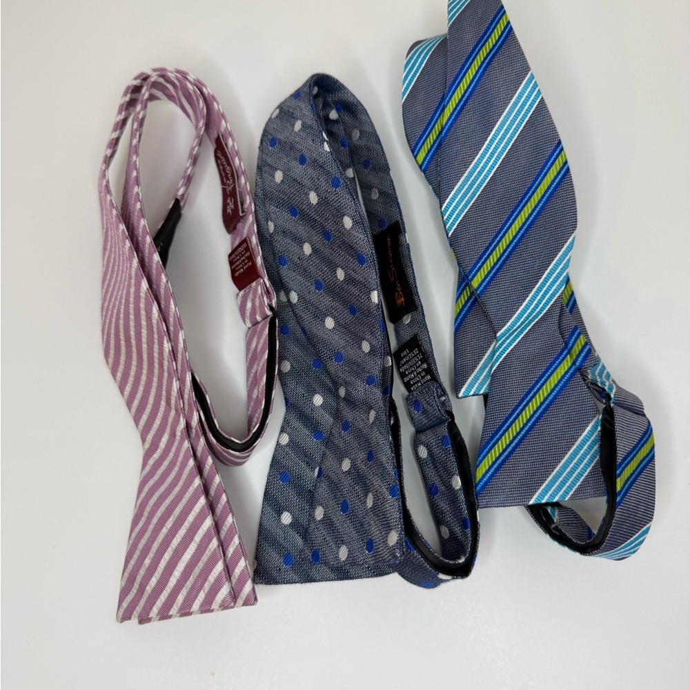 Ben Sherman & Penguin Men's Bow Tie Set - Pink, Gray, Blue
